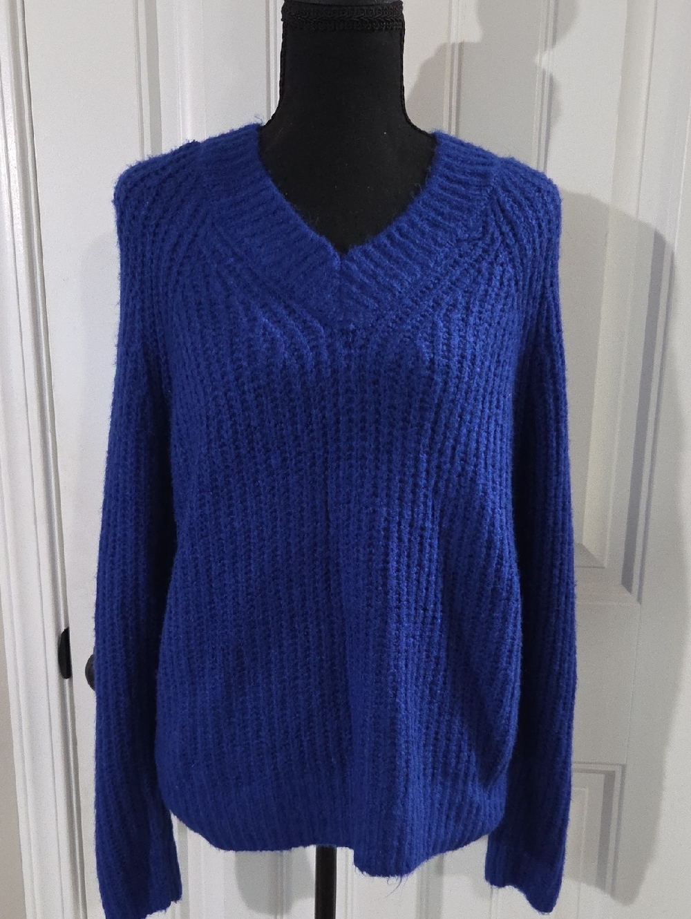 Love At First Find Royal Blue Open Knit Sweater